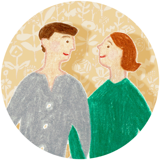 夫婦のイラスト